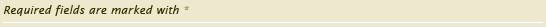 Required fields are marked with *